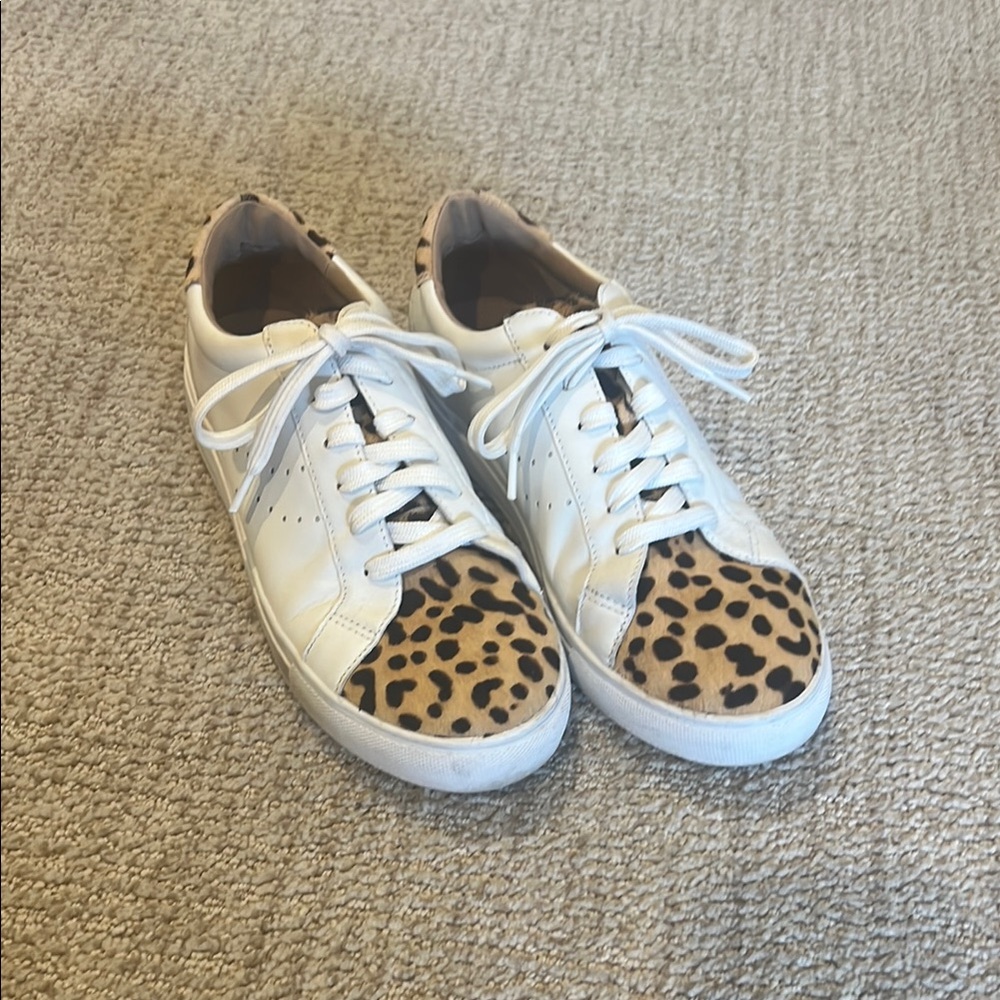 Leopard Print White Sneakers